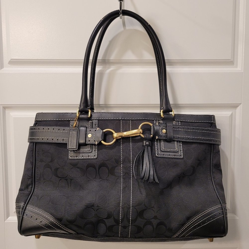 COACH Black Large Purse (Fabric) - Like New